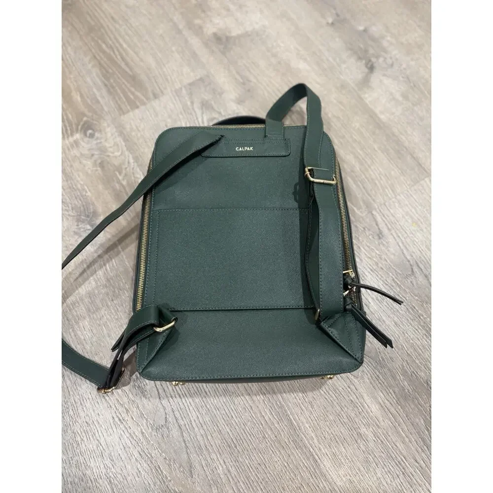 Calpak Kaya 15 inch Laptop Backpack in Blush 15.5” x 11.5” x 4.25” Green Read !